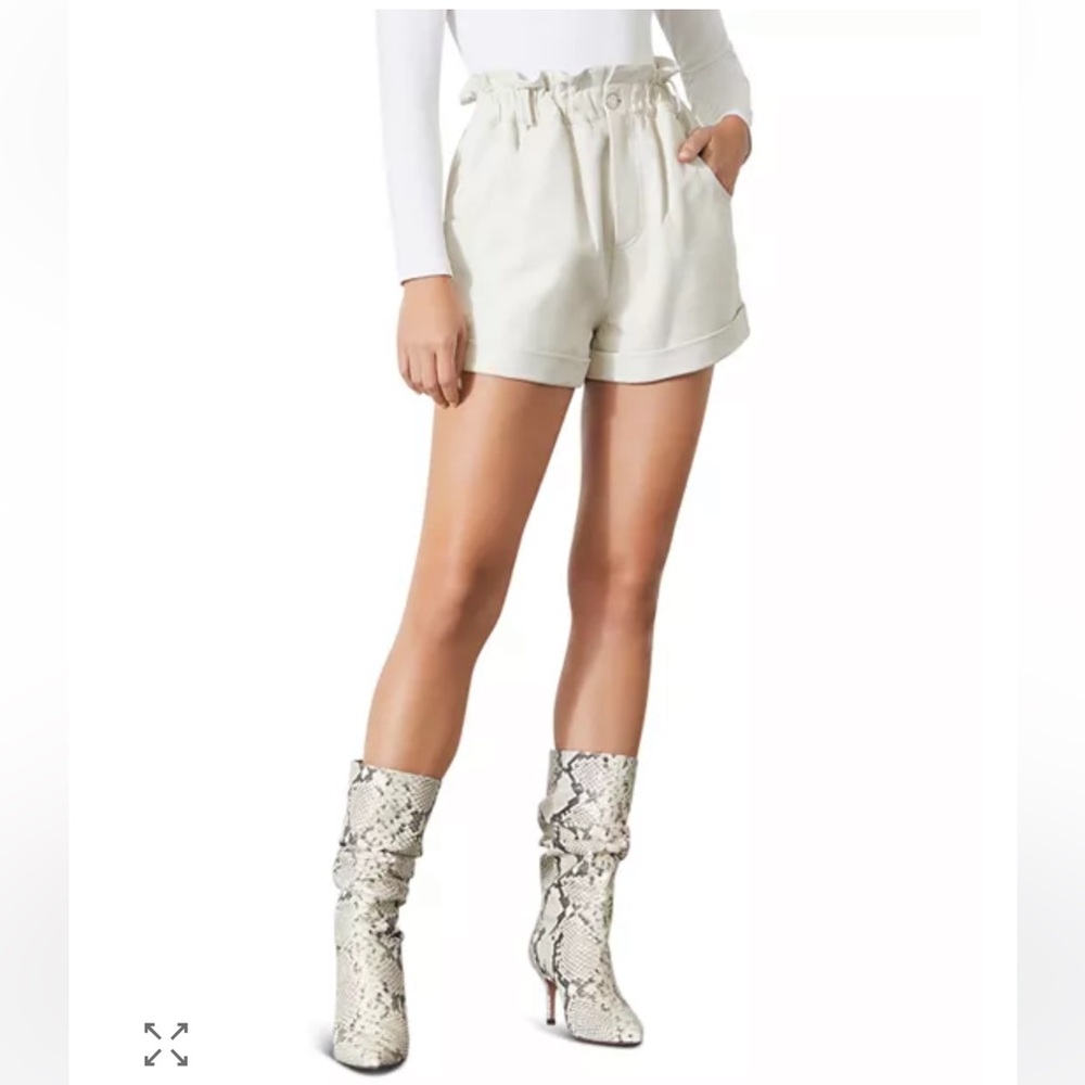 GRLFRND shea leather shorts
